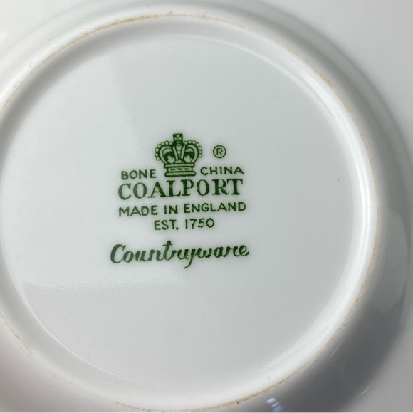 WEDGWOOD Coalport Countryware Cabbage Leaves Espresso Demitasse Cup & Saucer - Picture 9 of 11